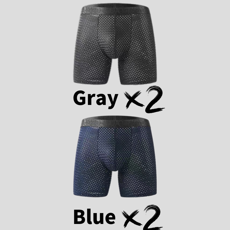 EXTENDED LEG BAMBOO FIBER BOXER SHORTS - FOR ALL-DAY COMFORT