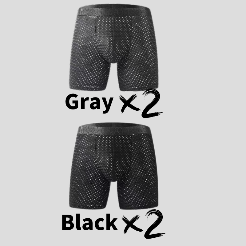 EXTENDED LEG BAMBOO FIBER BOXER SHORTS - FOR ALL-DAY COMFORT