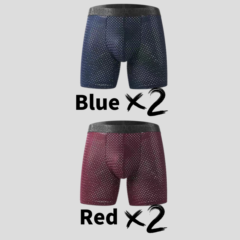 EXTENDED LEG BAMBOO FIBER BOXER SHORTS - FOR ALL-DAY COMFORT