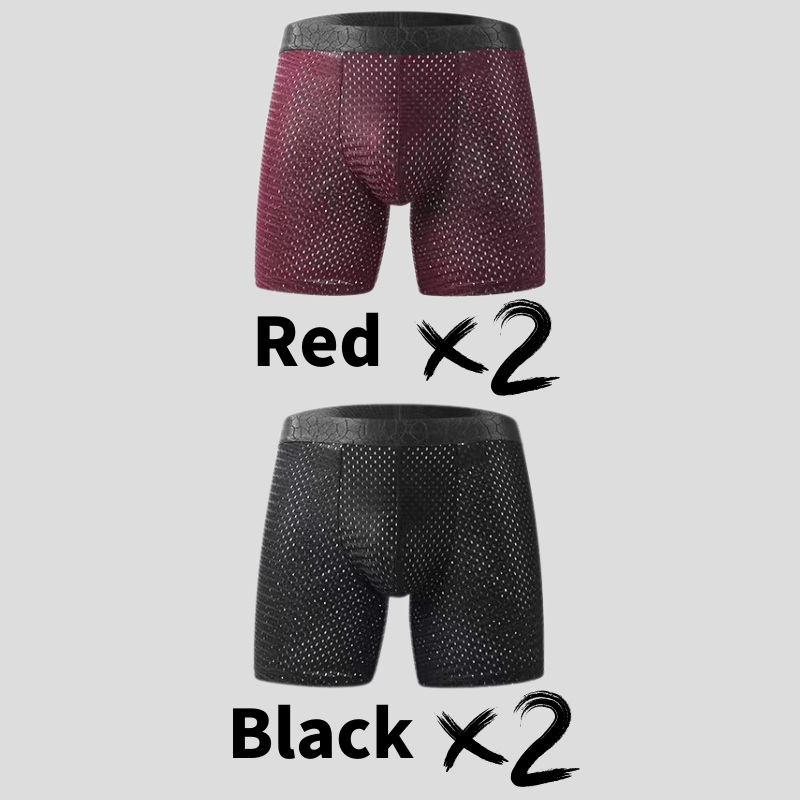 EXTENDED LEG BAMBOO FIBER BOXER SHORTS - FOR ALL-DAY COMFORT
